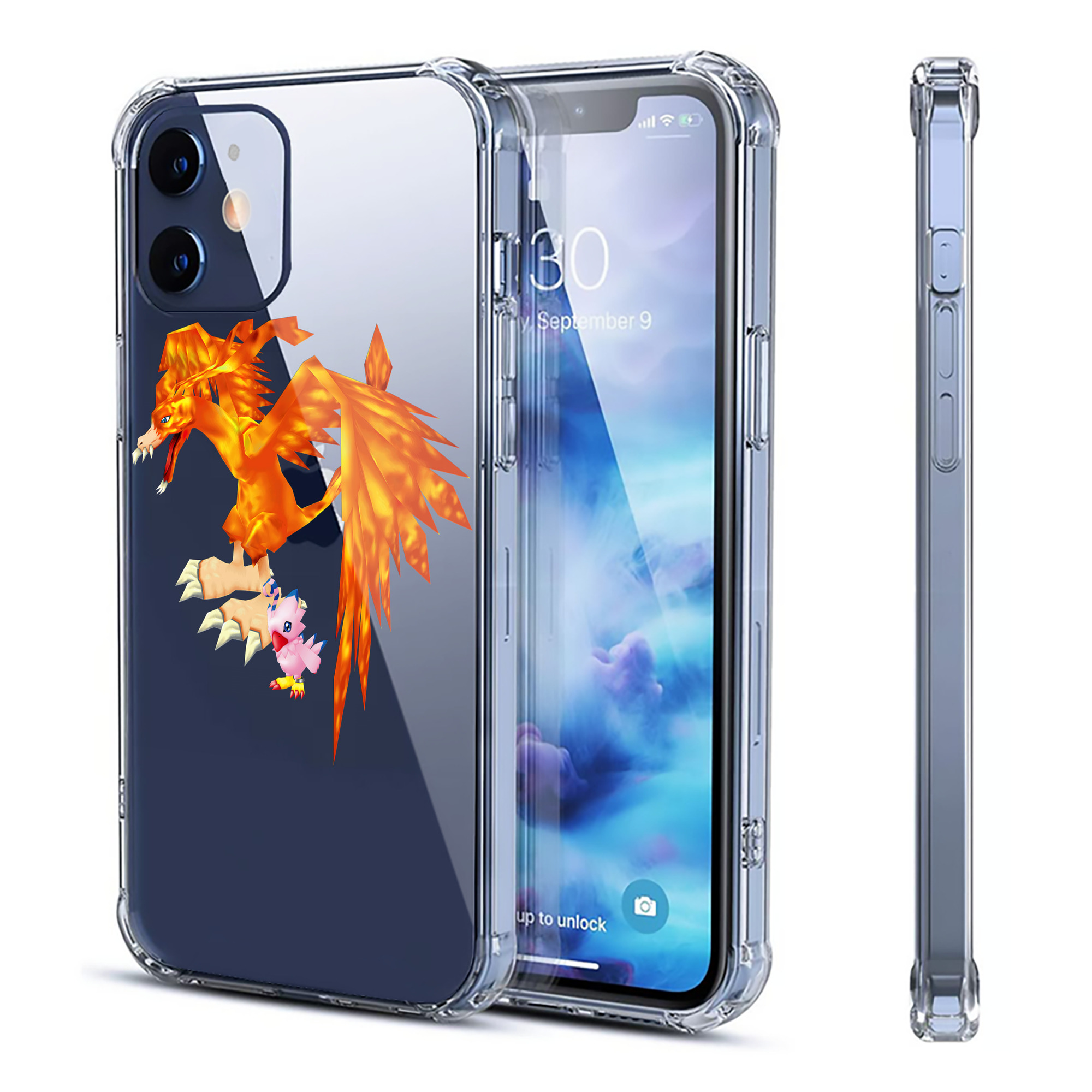 （画像用） Digimon デジタルモンスター/デジモン 【iPhone 12シリーズ対応】透明スマホケース（クリアソフトケース）